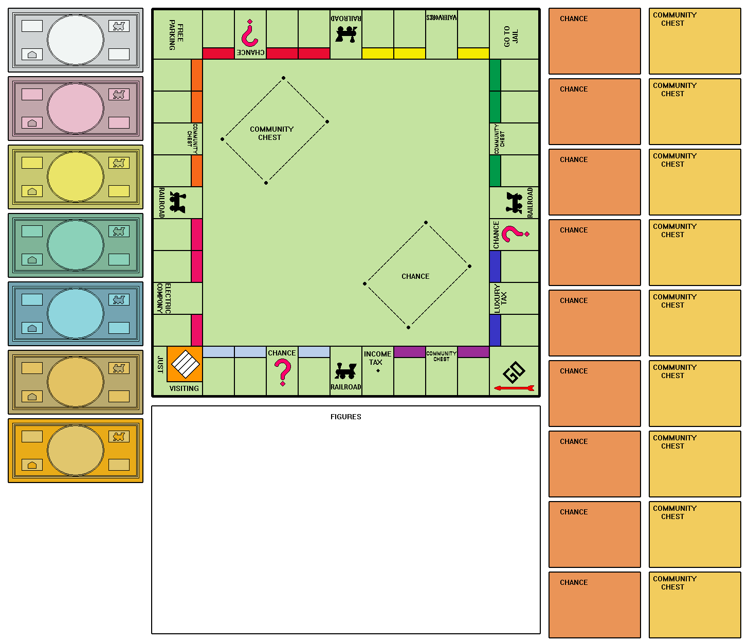 Monopoly - tabla de joc pentru print